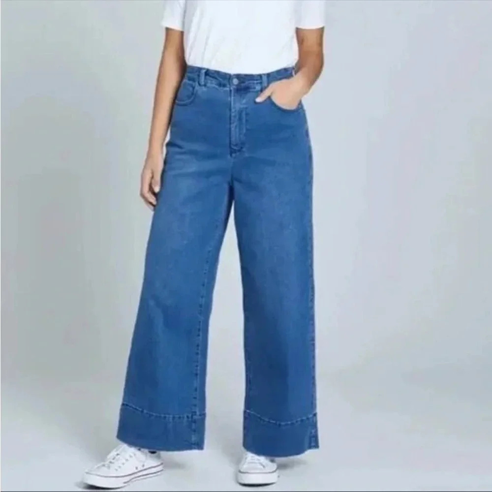 UNIVERSAL STANDARD CARRIE HIGH RISE WIDE LEG JEANS